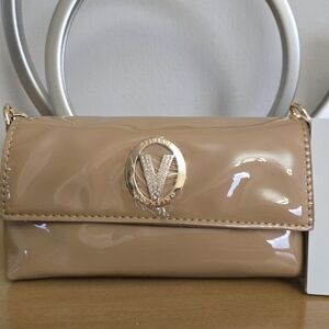 Valentino Beige Patent Leather Clutch